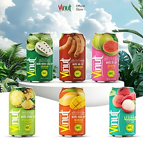 [QUÀ TẶNG KHÔNG BÁN] Nước Ép Trái Cây VINUT (330ml/lon)