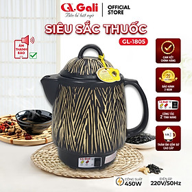 Mua Ấm Sắc Thuốc Gali GL-1802 GL-1800 GL-1801 GL-1821 GL-1822 GL-1805 GL-1815. Dung tích 3 3L-4L  đa chức năng nấu các loại thuốc Bắc  Nam  Thảo Dược ... thân bằng gốm sứ cao cấp chịu nhiệt tốt. Bảo hành chính hãng. Siêu Sắc Thuốc  Ấm Nấu Thuốc