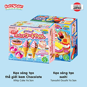 Combo 2 hộp kẹo Popin Cookin đồ chơi ăn được gồm: Kem Chocolate + Sushi / Cơm Bento / Bánh Donut