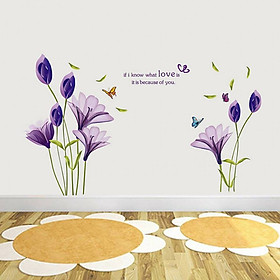 Mua Decal dán tường hoa anh thảo tím - HP50