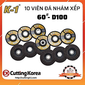 10 viên Đá nhám xếp 60# | Đĩa ráp xếp | Bánh nhám xếp K1 D100 60#