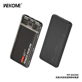 Mua Pin sạc dự phòng sạc nhanh QC PD 22.5W trong suốt WEKOME 10000mAh nhiều màu sắc Wp 343 sạc thường - 353 sạc nhanh Hàng nhập khẩu