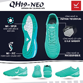 Giày Đá Bóng Wika QH19-NEO Chính Hãng, Giày Đá Banh Sân Cỏ Nhân Tạo Khâu Full Đế Bảo Hành 3 Tháng