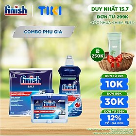 Combo phụ gia: Nước làm bóng 500ml + Dung dịch vệ sinh máy 250ml + Muối rửa chén bát 1kg