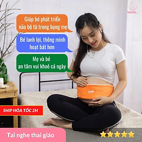 Hình ảnh Tai nghe bà bầu cho bé, hỗ trợ thai giáo, giúp thai nhi thông minh từ bụng mẹ - imom care