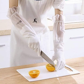 Găng Tay Cao Su Siêu Dai Con Hươu Bảo Vệ Đôi Tay Lót nỉ có bo chun siêu ấm