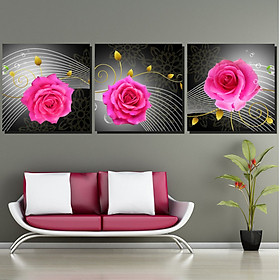 Tranh Canvas treo tường nghệ thuật | Tranh bộ nghệ thuật 3 bức | HLB_157