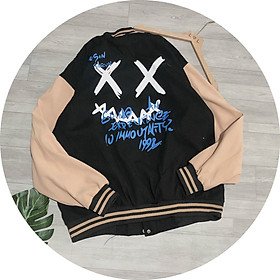 Hình ảnh Áo Khoác Bomber Da Lộn XX 2 lớp Lót dù Kiểu Unisex Hàn Quốc Nam Nữ Cặp Đôi Mặc Chống Nắng Và Lạnh