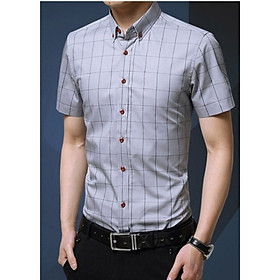 Áo Sơ Mi Nam Ngắn Tay Mẫu GE654 Thời Trang Nam Công Sở Chất Vải Mềm Mịn Chuẩn Form