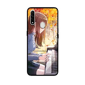 Ốp Lưng in cho Oppo A31 Mẫu Nàng Đánh Đàn Piano - Hàng Chính Hãng