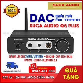 Hình ảnh SUCA AUDIO Q5 Plus - DAC giải mã âm thanh lên đến 32bit/384Khz, tặng dây AV xịn - Hàng chính hãng