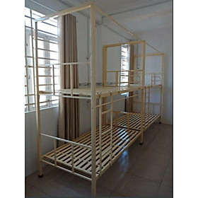 Mua Giường sắt 2 tầng có khung rèm 1m x 2m