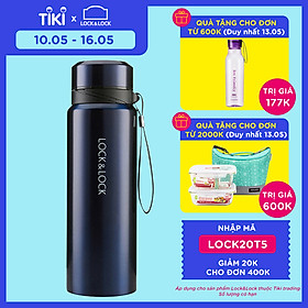 Bình Giữ Nhiệt Bằng Thép Không Gỉ Lock&Lock Vacuum Bottle LHC6180FU (800ML) - Xanh Đậm