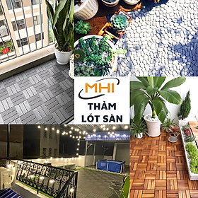 Mua Vỉ Nhựa Lót Sàn Ban Công Kiểu Viên Sỏi. Tấm nhựa lót sàn Nhà Tắm/Hồ Bơi/Sân Thượng/Sân Vườn. Hàng VNXK