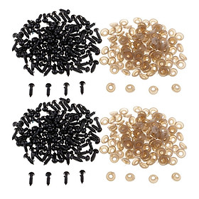 200Pcs Plastic Safety Screw Eyes For Bear DIY Plush Toy Repair Accessories