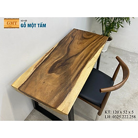 Mua Bàn Ăn Gỗ Me Tây  Bàn Làm Việc Gỗ Tự Nhiên  Bàn Học Hiện Đại  Bàn Làm Việc Chân Sắt Dài 1 2m Rộng 52cm Dày 5cm