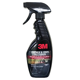 Chai Xịt Chăm Sóc Da, Nội Thất Ô Tô- 3M Leather & Vinyl Restorer PN39040LT (400ml) - Đen