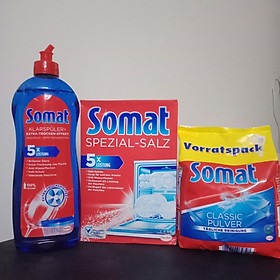 Combo muối + Bột+ nước rửa Bát - Ly Somat 1.2kg - Đức