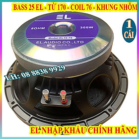 CỦ LOA BASS 25 EL HÀNG NHẬP KHẨU COIL 76MM TỪ 170 CAO CẤP - GIÁ 1 CHIẾC