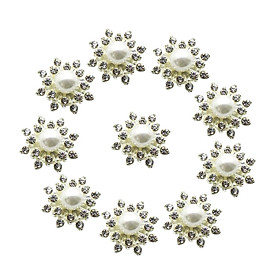 Crystal Rhinestone Applique Embellishments Shining Craft Buttons Flower