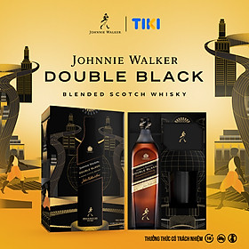 Hộp quà Rượu Johnnie Walker Double Black Blended Scotch Whisky 40% 1000ml