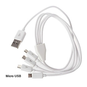 1pc Portable USB 2.0 Loại A nam đến 4 micro USB SHELLTER Y Cáp sạc cho Samsung Xiaomi Mobile Phone Tablet Power Bank