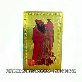 Thẻ Kim Bài Trương Đạo Lăng, kích thước: 8.3cmx5.3cmx0.2cm, màu: vàng - SP005730