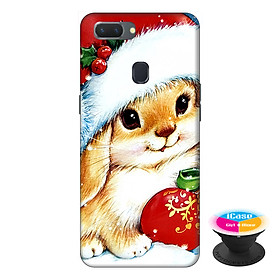 Ốp lưng điện thoại Oppo A5S hình Mèo Xuân tặng kèm giá đỡ điện thoại iCase xinh xắn - Hàng chính hãng