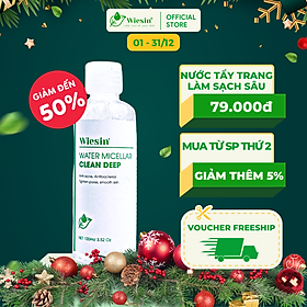 Nước tẩy trang cho da dầu mụn Wiesin Water Micellar Clean Deep 100ml - WS03