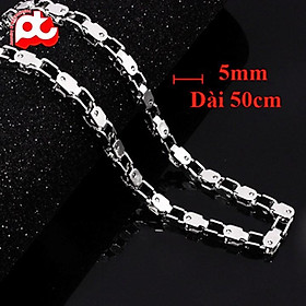 Dây chuyền inox nam 5mm mắc xích đẹp