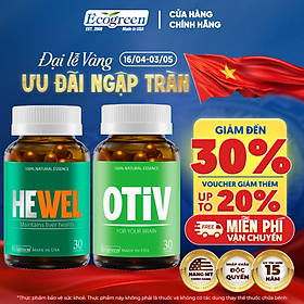 Combo Bổ Gan Và Não Bộ Ecogreen Hỗ Trợ Giải Độc Gan, Tăng Trí Nhớ, Giảm Stress (Dùng 1 Tháng)