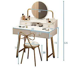 Mua Bàn trang điểm phong cách hiện đại có đèn LED (kèm ghế nơ )