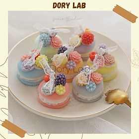 Nến Thơm Bánh Macaron Mix Topping Mini Xinh Xắn, Phụ Kiện Decor - Dory Lab