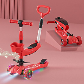 Xe scooter 3 bánh tự cân bằng, 3in1 có ghế gấp gọn