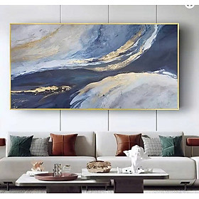 (HCM) Tranh treo tường trừu tượng 2 trang trí phòng khách,nhà hàng, khách sạn kèm đinh treo