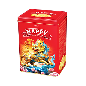 Bánh Happy Kỳ Lân Bibica hộp thiếc 600g