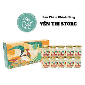 Yến Thị-Chưng Không Đường -Hũ Chưng Sẵn- 12Gram yến tươi-70ml - SET10HŨ-30 YẾN - Hộp Quà