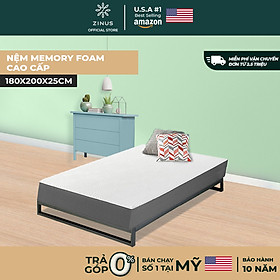Nệm foam cuộn hút chân không cao cấp Zinus - Memory Foam Mattress 25cm