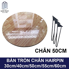 Mua Bàn ăn tròn chân Hairpin chịu lực bàn trà  bàn cà phê  mặt bàn 60cm chân 30cm  40cm  50cm  55cm  60cm Nam Phát