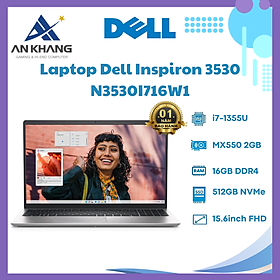 Laptop Dell Inspiron 3530 N3530I716W1 (Intel Core i7-1355U | 16GB | 512GB | MX 550 | 15.6 inch FHD | Win 11 | Office) - Hàng Chính Hãng - Bảo Hành 12 Tháng