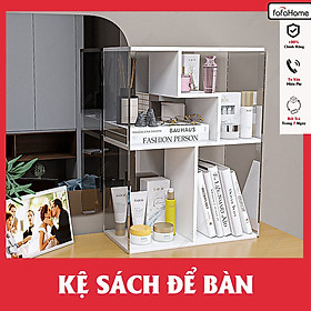 Mua Kệ Sách Để Bàn 4 Ô Mika Màu Trắng Trong Suốt Chất Liệu Dày Dặn Cao Cấp