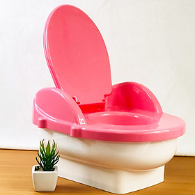 Ghế bô vệ sinh cho bé có lưng tựa vững chắc (N470), bô vệ sinh có nắp đậy tiện dụng, tháo rời dễ dàng khi dọn rửa, kết cấu chân vững chắc không gây trơn trượt, nhựa an toàn, xuất xứ Thái Lan