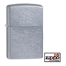Bật lửa Zippo 207 Classic Street Chrome (vỏ đồng thau mạ crom xước bụi) - Chính Hãng 100%