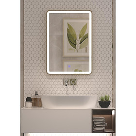 Gương đèn led phòng tắm khung nhôm GNT10