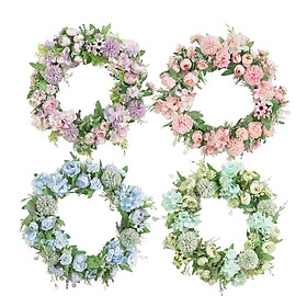 4pcs Silk Artificial Wreath Door Window Garden Outdoor Garland Decoration