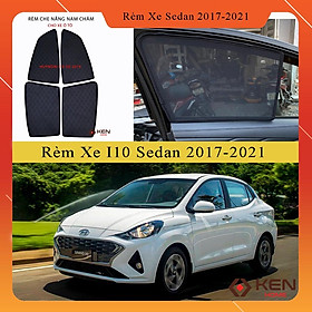 [ I10 Sedan 2017 - 2021 ] Rèm che nắng ô tô nam chuẩn form 4 miếng loại 1 giá sỉ