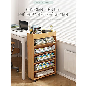 Mua Kệ Sách Gỗ 5 Tầng  Giá Sách Đứng Cạnh Bàn Làm Việc