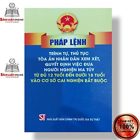 Sách – Pháp lệnh Trình tự thủ tục Tòa án nhân dân xem xét quyết định việc đưa người nghiện mt từ đủ 12 tuổi đến…