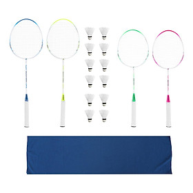 Bộ vợt cầu lôn gia đình gồm 2 vợt lớn 2 vợt nhỏ, túi đụng và 12 trái cầu