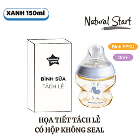 Bình Sữa PPSU Ty Siêu Mềm Tự Nhiên Tommee Tippee Natural Start (Bộ 1 Bình 260ml và 1 Bình 150ml)